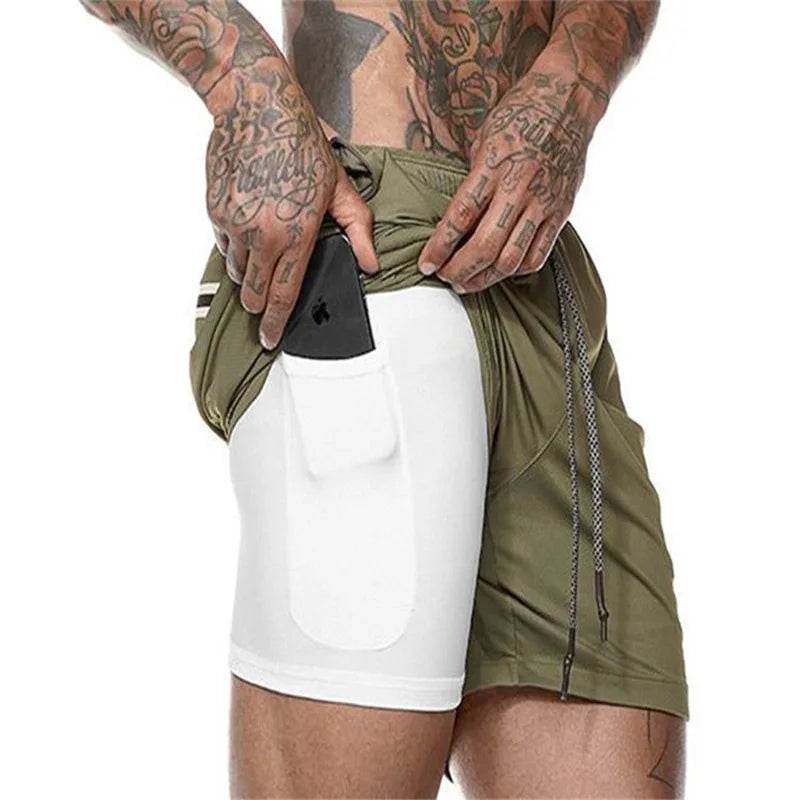 Shorts Esportivos Masculino Para Treino 2 em 1