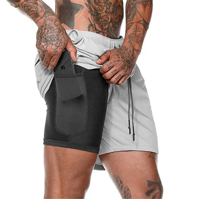 Shorts Esportivos Masculino Para Treino 2 em 1