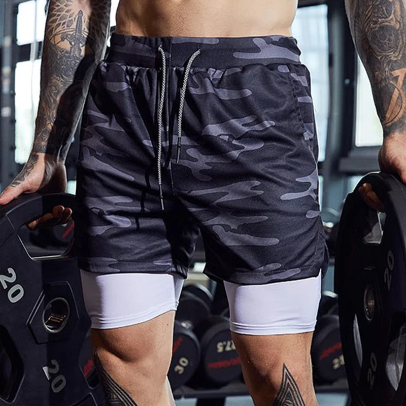 Shorts Esportivos Masculino Para Treino 2 em 1