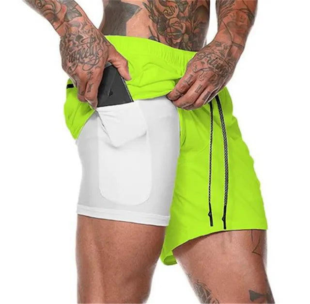 Shorts Esportivos Masculino Para Treino 2 em 1