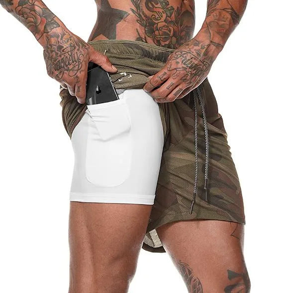 Shorts Esportivos Masculino Para Treino 2 em 1