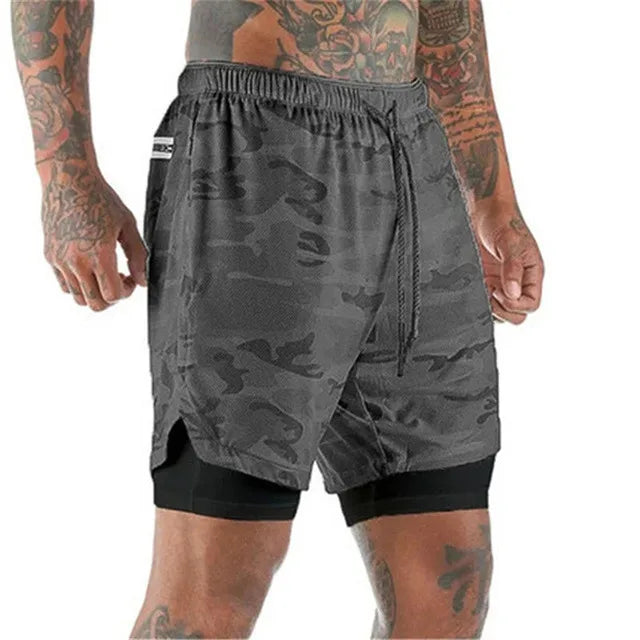 Shorts Esportivos Masculino Para Treino 2 em 1